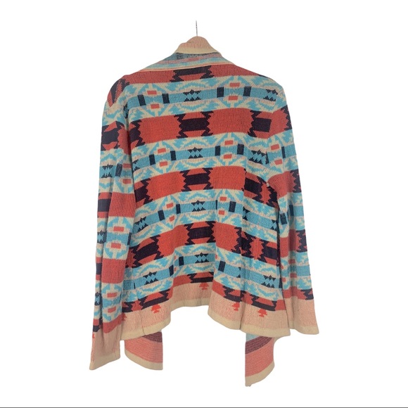 Mohair Blend Cardigan Sweater, Aztec Print Size: S - Picture 2 of 5